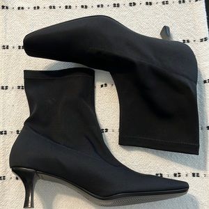 Talbots black sock, ankle boots, NWT never worn. Size 8.